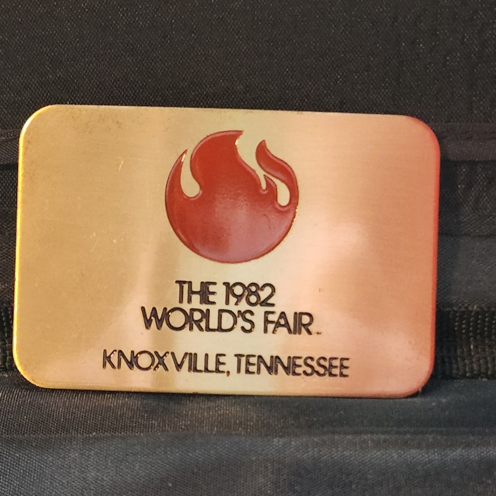 1982 World's Fair Belt Buckle, Great American Chicago Buckle Co